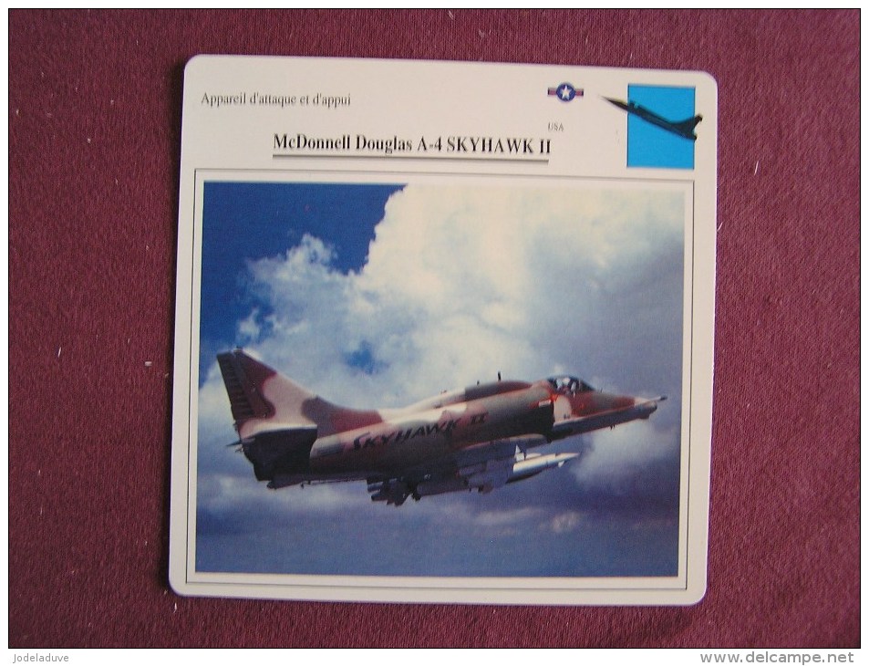 MCDONNELL DOUGLAS A-4 Skyhawk II   FICHE AVION Avec Description  Aircraft Aviation - Avions