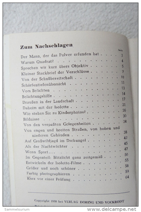 Wolf H. Döring "Mit Der Isolette...aber Richtig!" Mit 20 Original-Isolette-Aufnahmen - Fotografie