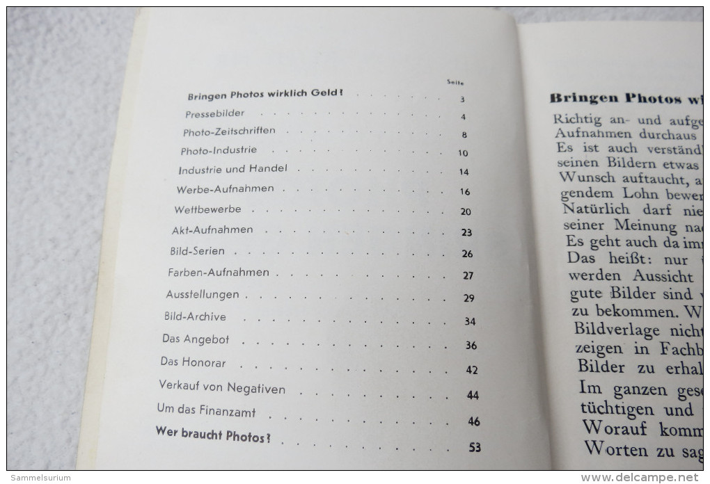 Wolf H. Döring "Photos Bringen Geld!" Mit 16 Abbildungen, Nr. 1 Von 1949 - Photography