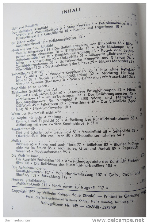 Wolf H. Döring "Foto Und Kunstlicht" Mit 88 Abbildungen, 18 Tabellen Und 27 Beleuchtungsskizzen - Fotografía