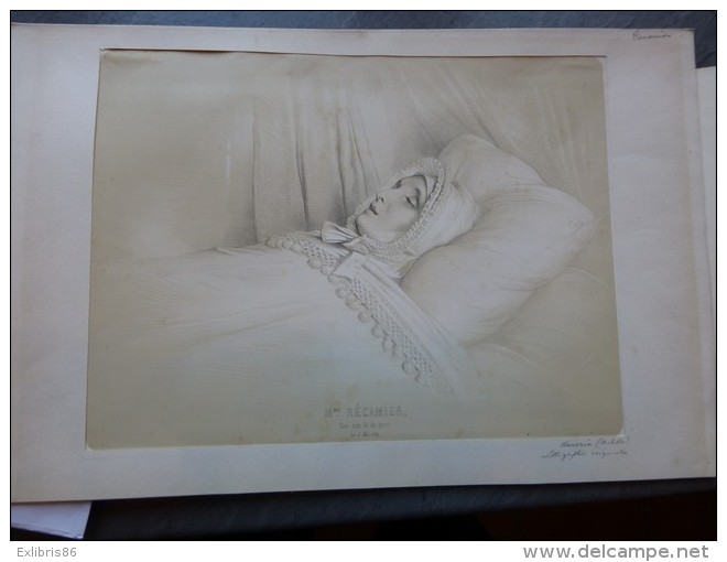 Madame Récamier,  Très Fine  LITHO Originale DEVERIA Achille  Ref 357 G02 - Estampes & Gravures