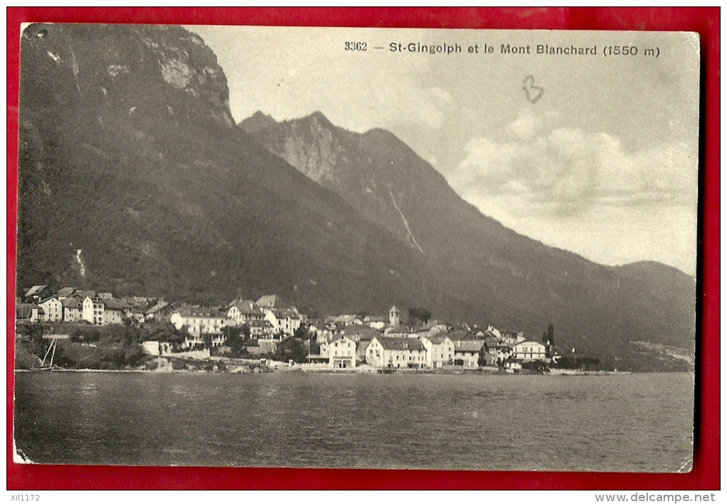 DSG-15 Saint-Gingolph St-Gingolf, Et Le Mont Blanchard. Non Circulé. Phototypie 3362 - Saint-Gingolph