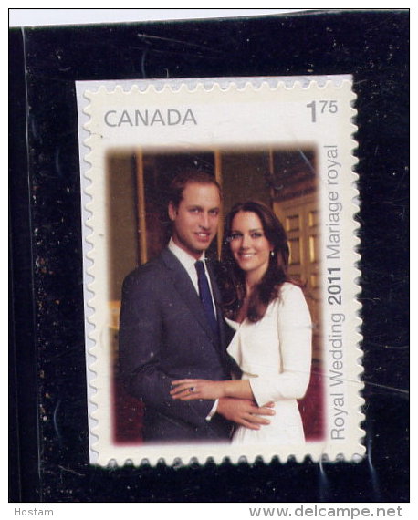 CANADA, 2011, ROYAL WEDDING Engagement ,   # 2467, Single International Rate - Timbres Seuls