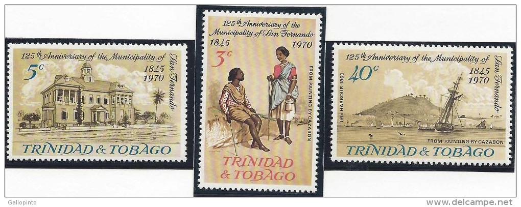 TRINIDAD & TOBAGO 125th ANNIV Of The MUNICIPALITY Of SAN FERNANDO MNH 1970 - Trinité & Tobago (1962-...)