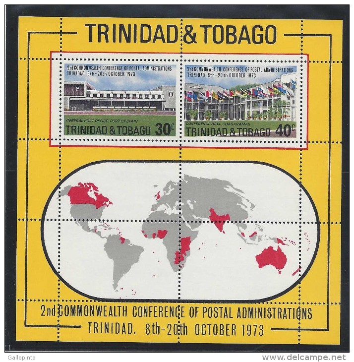 TRINIDAD & TOBAGO 2nd COMMONWEALTH CONFERENCE Of POSTAL ADMINISTRATIONS MNH 1973 - Trinité & Tobago (1962-...)
