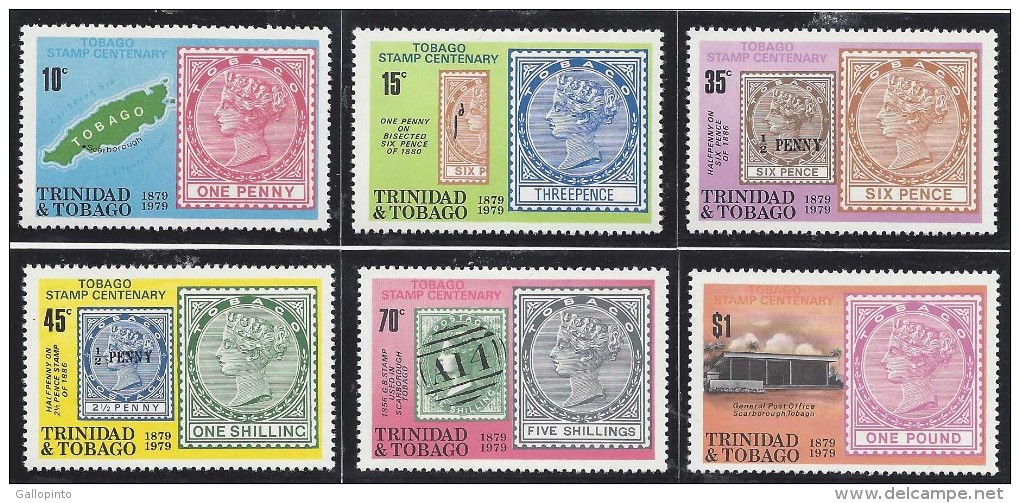 TRINIDAD & TOBAGO POSTAGE STAMP CENTENARY MNH 1979 - Trinité & Tobago (1962-...)