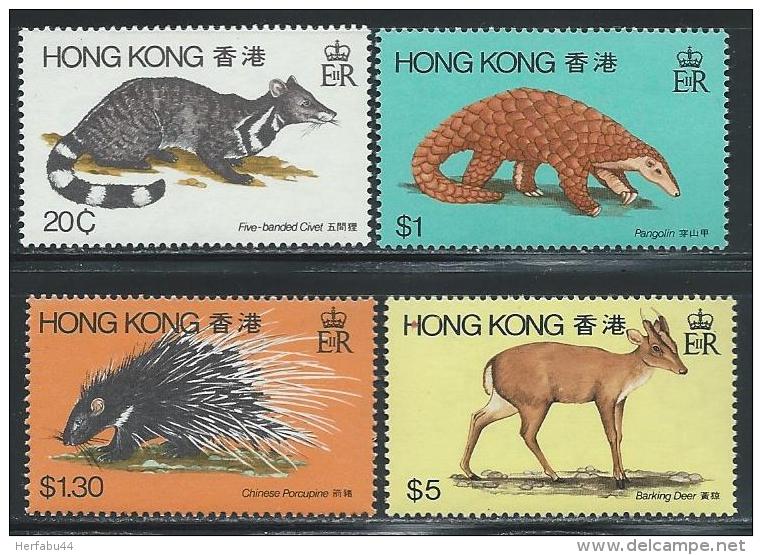 Hong Kong    "Animals"     Set    SC# 384-87   MNH** - Unused Stamps