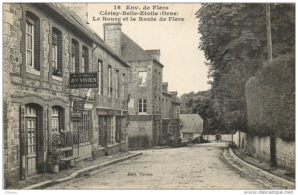 CERISY BELLE ETOILE LE BOURG ET LA ROUTE DE FLERS - Autres & Non Classés