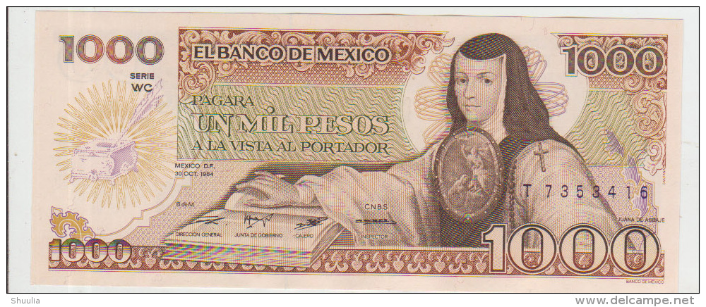 Mexico 1000 Pesos 1984 Pick 81 UNC - Mexico