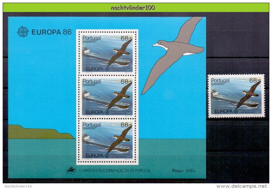 Mwe1912b FAUNA VOGELS SCHIP SCHEPEN SHIP EUROPA CEPT BIRDS VÖGEL AVES OISEAUX PORTUGAL MADEIRA1998 PF/MNH - Marine Web-footed Birds