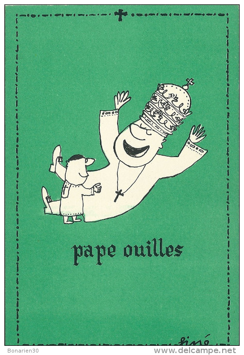 CPSM SINE CARICATURE RELIGION PAPA OUILLES SERIE SUR LES PAPES - Sine