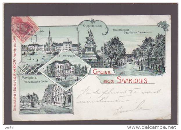 Gruss Aus Saarlouis - Cachet Strasbourg 1905 - - Strasbourg