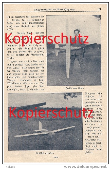 Original Zeitungsbericht - 1926 - Flugzeug - Modelle , Modellbau , Flugzeuge !!! - Aerei E Elicotteri