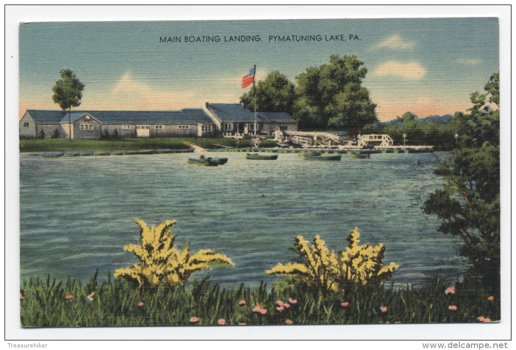 PA ~ Pymatuning Lake Boat Landing LINESVILLE Pennsylvania C1940 Crawford County - Other & Unclassified