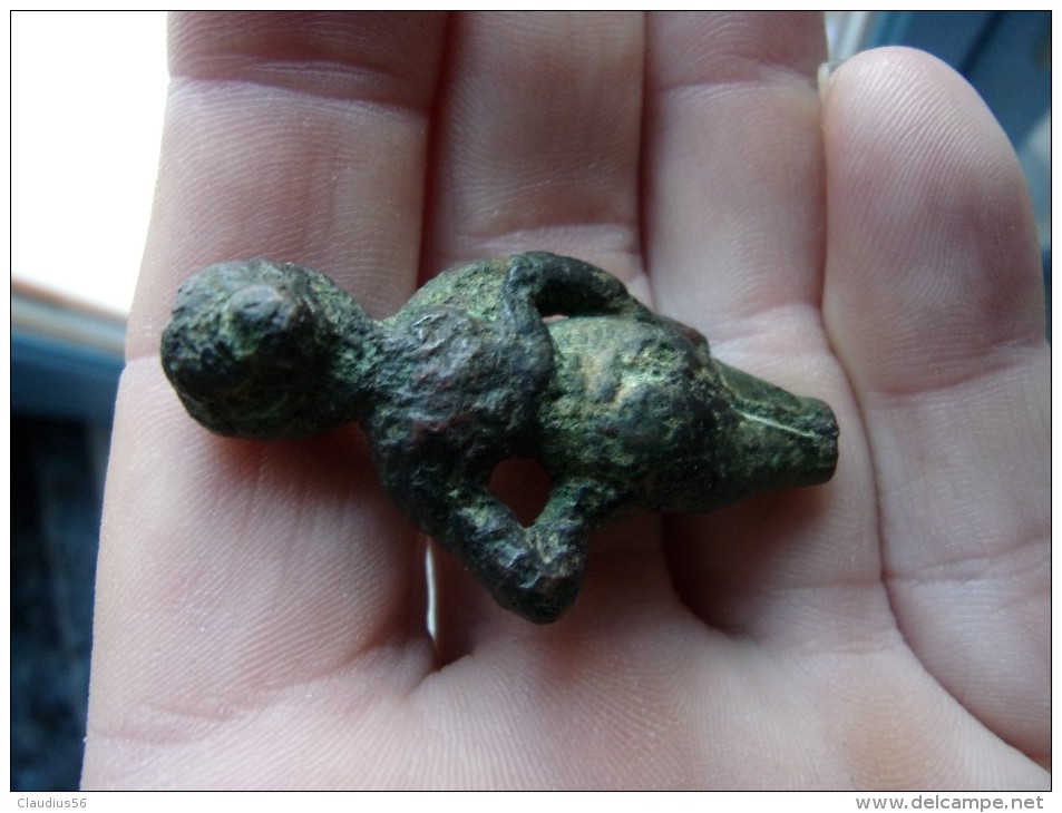 Statuette Bronze Ex-voto Féminine Art Ibérique Gallo Romaine - Arqueología