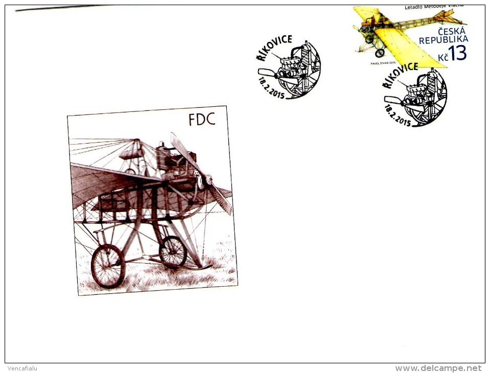 Year 2015 - Old Plane And Car Veteran, Set Of 2 FDC - FDC