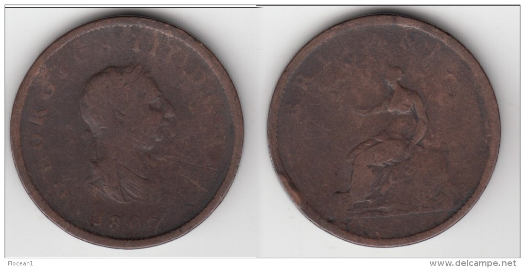 **** GRANDE-BRETAGNE - GREAT-BRITAIN - 1/2 PENNY 1806 - HALF PENNY 1806 GEORGE III **** EN ACHAT IMMEDIAT !!! - B. 1/2 Penny