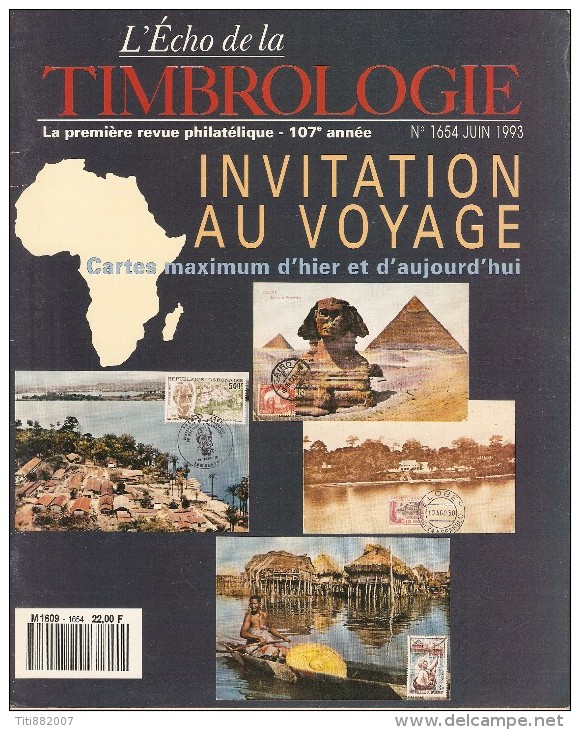 L' Echo De La Timbrologie   -    N°  1654  -   Juin  1993 - Français (àpd. 1941)