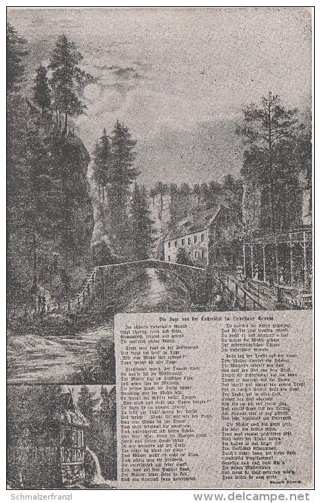 Litho AK Die Sage Von Der Lochmühle Liebethaler Grund Sächsische Schweiz Liebethal Lohmen Pirna Copitz Graupa Jessen - Pillnitz