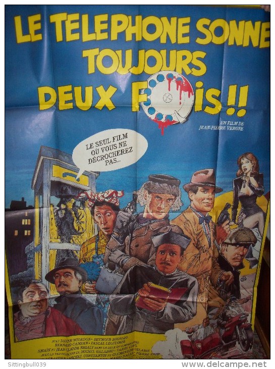 Le Téléphone Sonne Toujours Deux Fois.Affiche De Film De J.-Pierre VERGNE.1985. Illustration Du Dessinateur BLANC-DUMONT - Afiches & Offsets