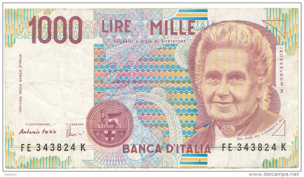 1000 Lires 1990 - A Circulé -  Très Bon état. - Sammlungen