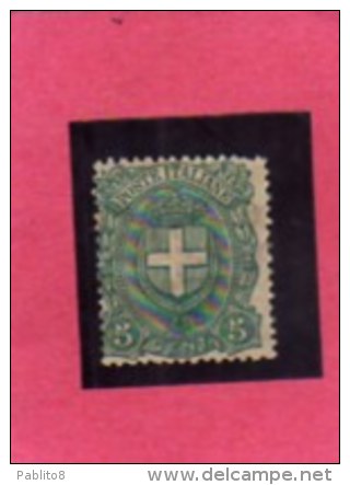 ITALY KINGDOM ITALIA REGNO 1896 - 1897 STEMMA DEI SAVOIA ARMS ARMOIRIES CENT. 5 MLH DISCRETAMENTE CENTRATO - Mint/hinged