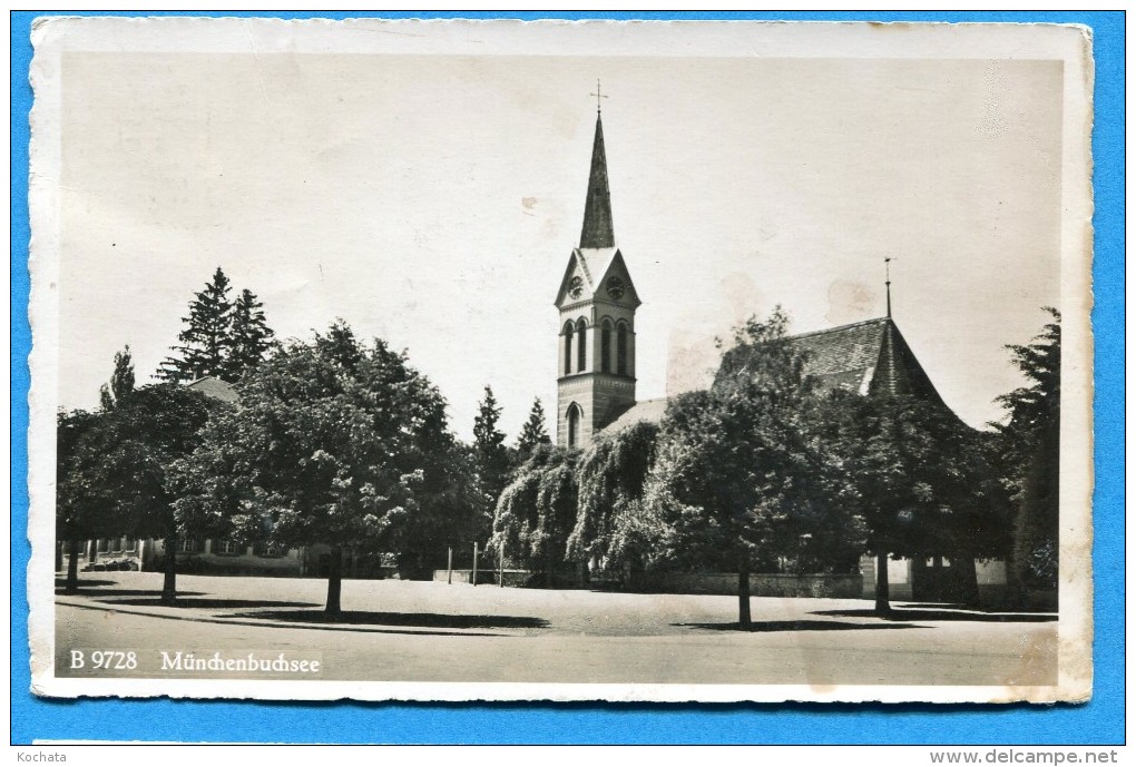 OV1113, Münchenbuchsee, Kirche, Eglise, No9728  Circulée Timbre Décollé - Münchenbuchsee