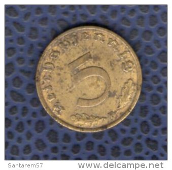 Allemagne 1938 Pièce De Monnaie Coin 5 Reichspfennig - 5 Reichspfennig