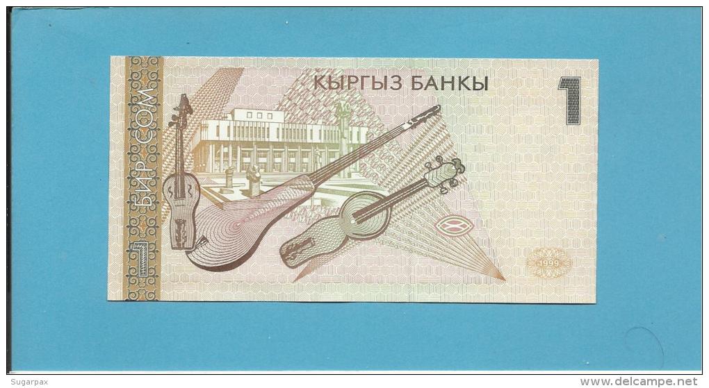 KYRGYZSTAN - 1 Som - 1999 - P 15 - UNC. - Série BH - Abdilas Maldibayeff - 2 Scans - Kyrgyzstan