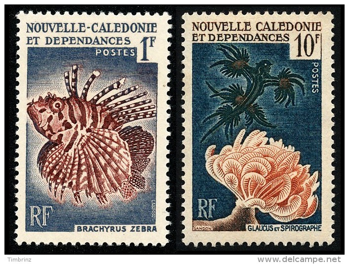 NOUV.-CALEDONIE 1959 - Yv. 291 Et 293 ** SUP  Cote= 5,70 EUR - Coraux Et Poissons (2 Val.) ..Réf.NCE22819 - Ungebraucht