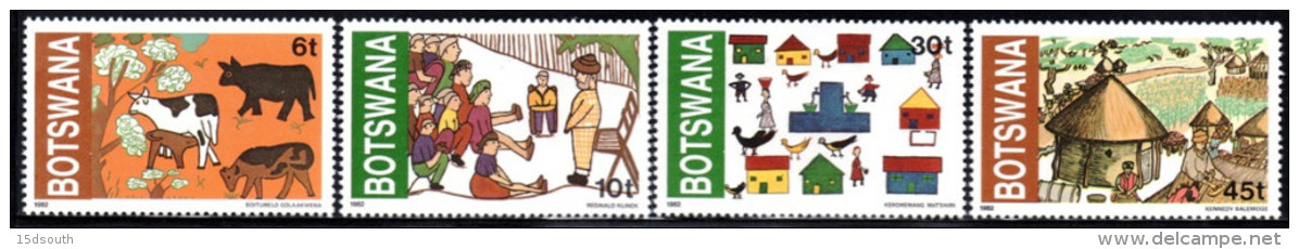 Botswana - 1982 Children´s Art Set (**) # SG 507-510 , Mi 291-294 - Botswana (1966-...)