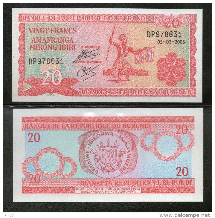 BURUNDI : 20 Francs Del   05.02.2005   Pick 27d   FdS  UNC - Burundi