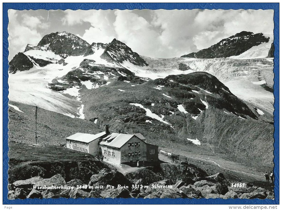 Wiesbadnerhütte, 1965,Wiesbadnerhütte 2443m Mit Piz Buin 3312m Silvretta, - Galtür
