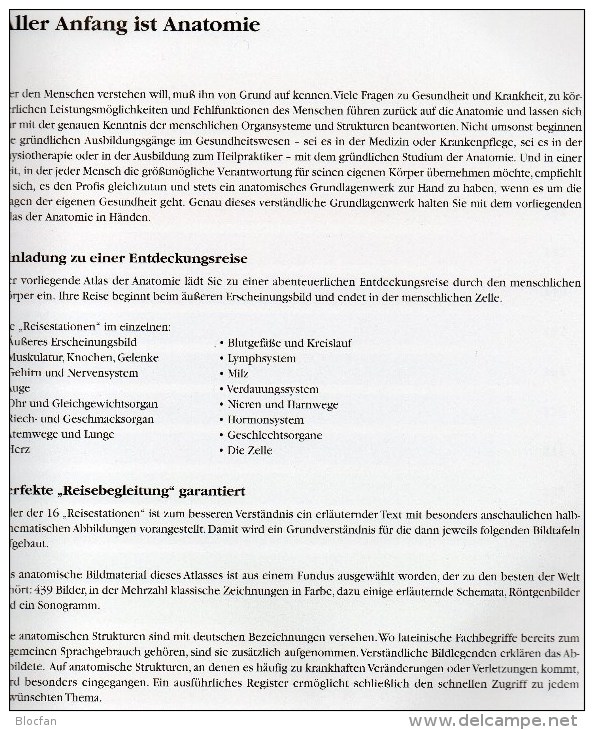 Atlas Der Anatomie 2006 Antiquarisch 32€ Organ-Systeme Und Strukturen Mit 439 Abbildungen/Fotos Medica Lexika Of Germany - Salute & Medicina