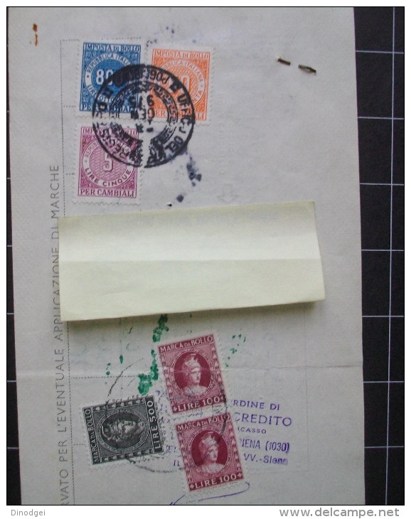 Italia Repubblica Cambiale 1975 Marche Da Bollo  £,800,60,5,500,100,100. - Revenue Stamps