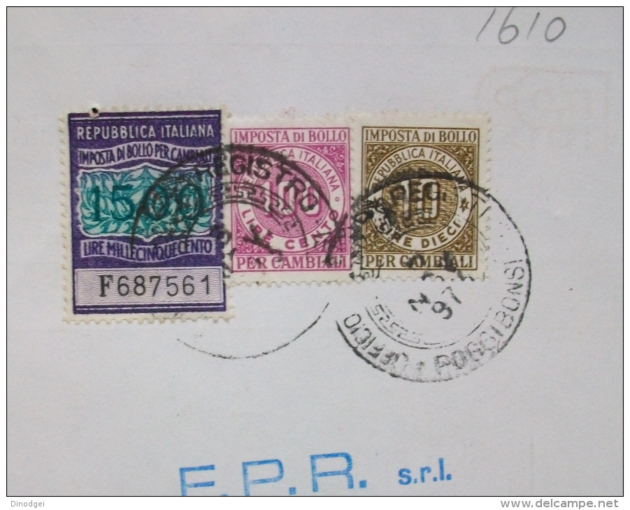 Italia Repubblica Cambiale 1973 Marche Da Bollo  £,1500,100,10. - Revenue Stamps