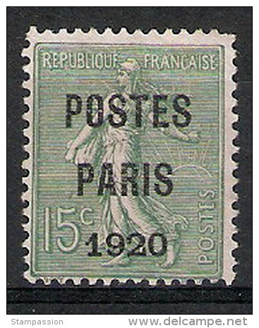 France - Semeuse Lignée  Préoblitérée N° 25  (du N° 130)  Sans Gomme - 1903-60 Semeuse Lignée