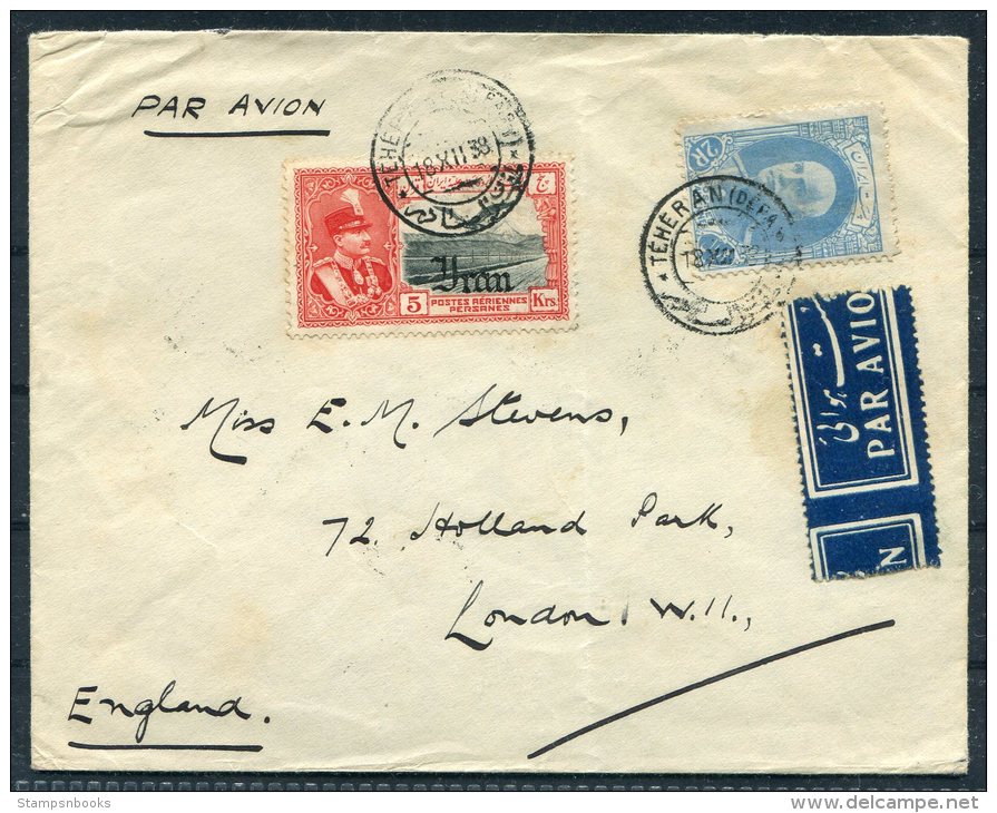 1938 Persia Teheran - London Airmail Cover - Iran