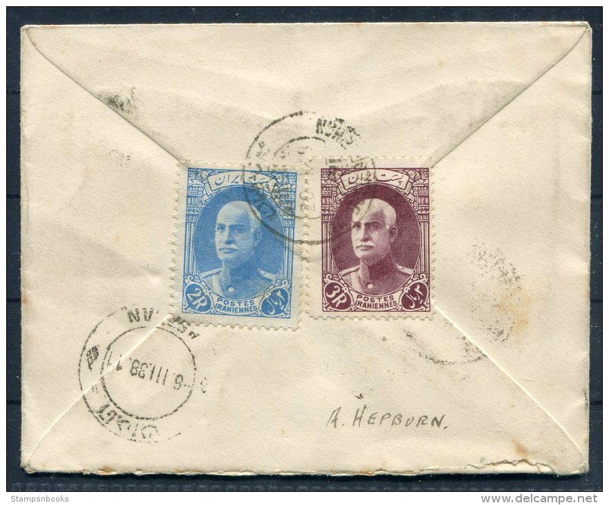 1938 Persia Masejedyod Teheran Airmail Cover - National Bank Of Scotland Glasgow - Iran