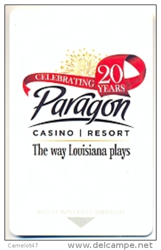 Paragon Casino & Hotel, Marksville, LA,  U.S.A., Used Magnetic Hotel Room Key Card # Paragon-1 - Hotelkarten