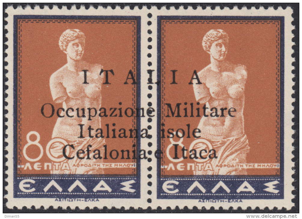 ITALY - CEFALONIA E ITACA - N.16 Sopr. Di Agrostoli - Cv 600 Euro - Firmato RAYBAUDI - GOMMA INTEGRA - MNH** - Cefalonia & Itaca