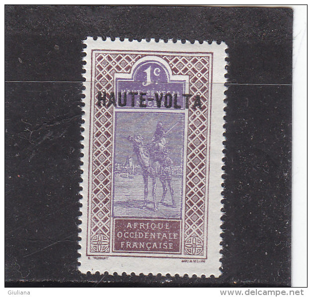 Alto Volta 1920 - Yt 1** 1 C.  Violet-brun Et Violet - Unused Stamps