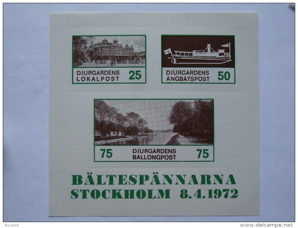 SWEDEN BALTESPANNARNA STOCKHOLM 8.4.1972 - Briefe U. Dokumente