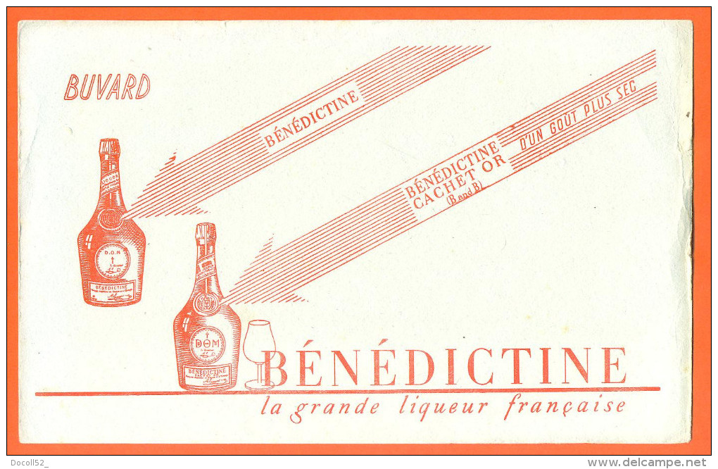 Buvard Benédictine  "  La Grande Liqueur Francaise  " - Schnaps & Bier