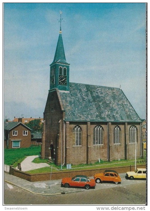 NL.- Egmond Aan Zee. Nederlands Hervormde Kerk. Eend. 2CV, Deux Chevaux. Citroen. - Egmond Aan Zee