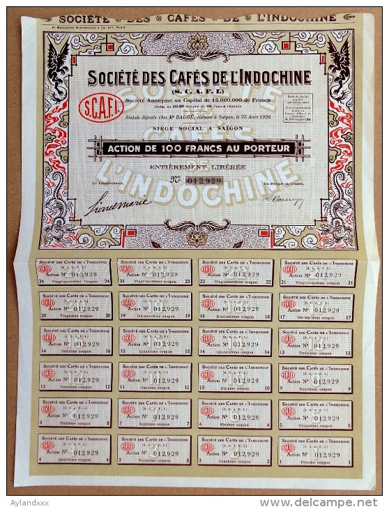 Société Des Cafés De L´Indochine - Asie