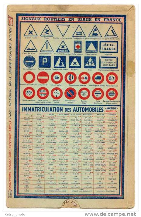 Carte Cursométrique De France, Garage Sévigne, Marseille // Signaux Routiers, Panneaux // Immatriculations Automobiles - Publicités