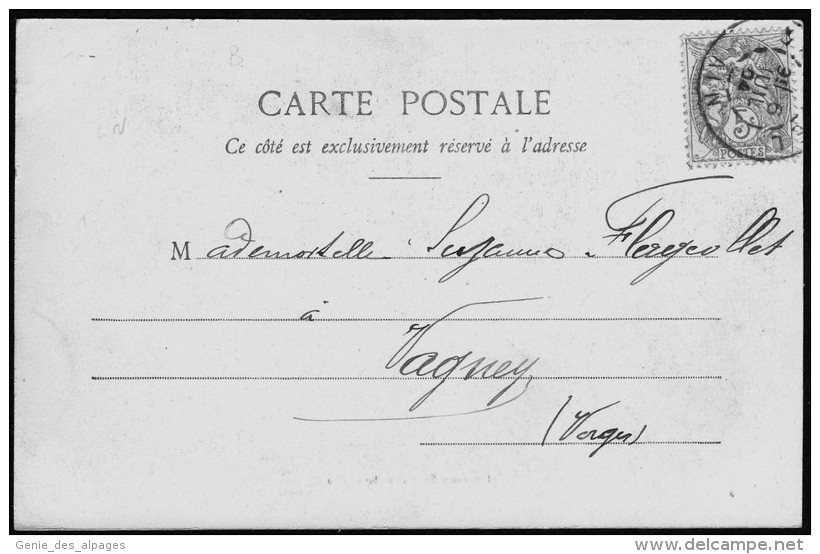 74 - Les Deux Seyssel Et Le Rhône, Dos 1900, Voyagé 1904, Ed B&C Nancy, Petit Pli Inf.D. - Seyssel