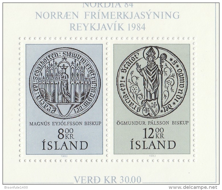 Islande 1983 - Bloc N° 5  - Timbres Yvert & Tellier N° 559 Et 560 - Blokken & Velletjes