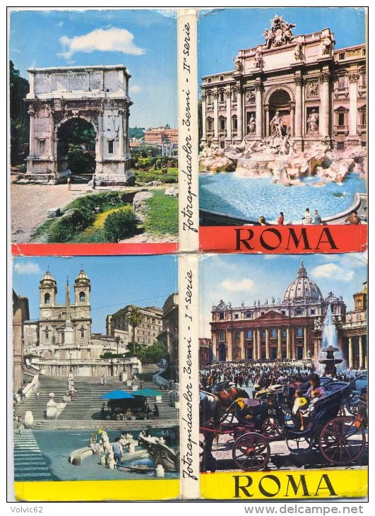 Carnets Dépliants  De 2 X  18 Photos Sur Rome Roma Scan Total De Toutes Les Vues - Colecciones & Lotes